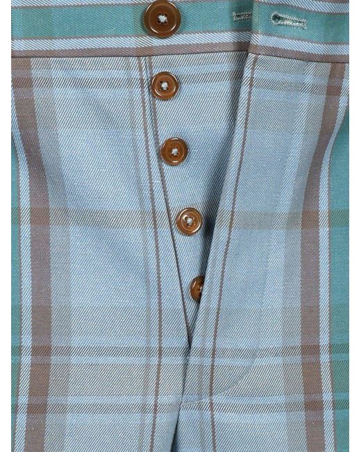 Vivienne Westwood Blue Cropped George Trousers Light for men