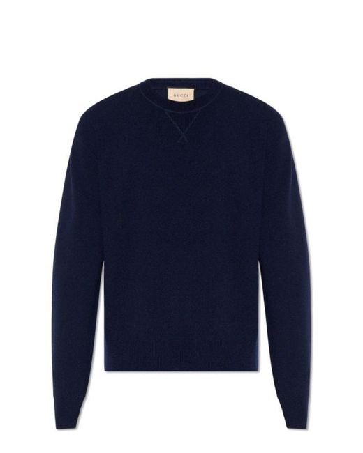 Gucci Blue Cashmere Sweater, for men
