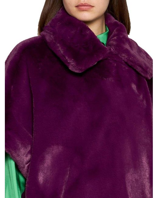Blanca Vita Purple Mora Open-Front Blazer