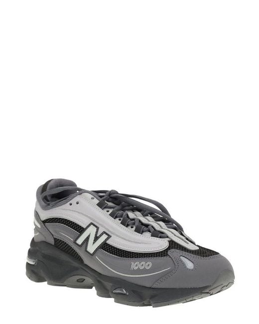 New Balance Gray 1000 Lace-Up Sneakers for men