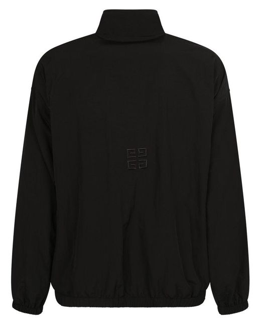 Givenchy Black 4g Logo Embroidered Jogger Jacket for men