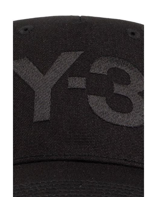 Y-3 Black Logo Detailed Baseball Cap for men