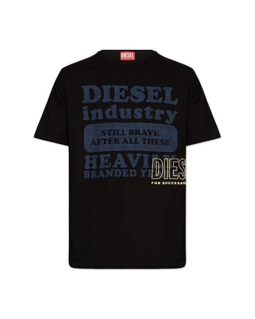 DIESEL Black 't-just-n9' Printed T-shirt, for men