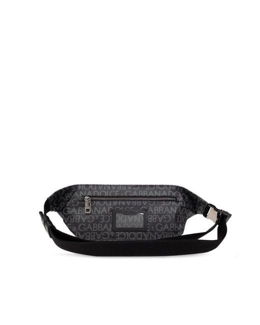 Dolce & Gabbana Black Belt Bag With Logo for men