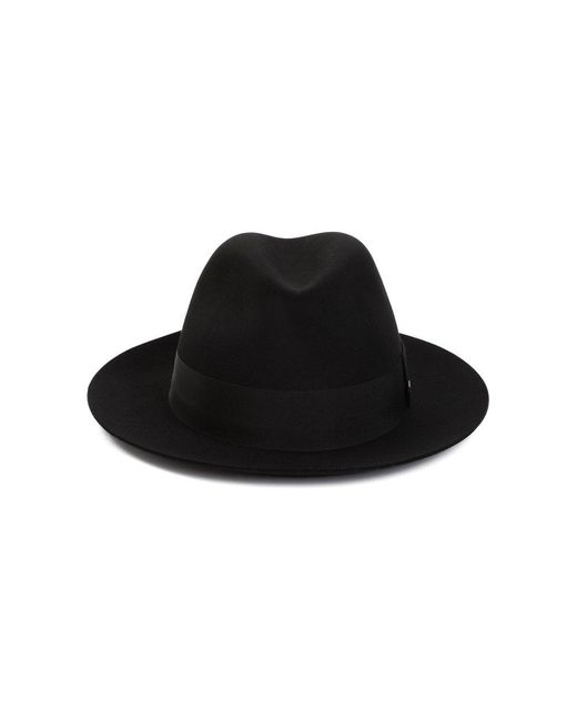 Saint Laurent Black Wool Hat