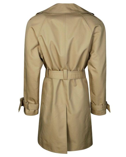Pinko Natural Double-Breasted Belted Coat