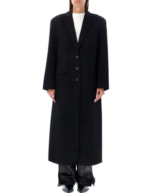 Anine Bing Black Quinn Single-Breasted Coat