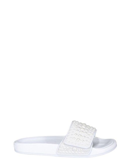 Jimmy Choo Fitz Crystal-Embellished Satin Slides | Harrods US