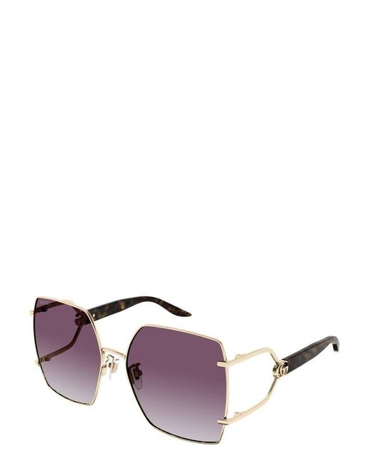 Gucci Purple Square Frame Sunglasses