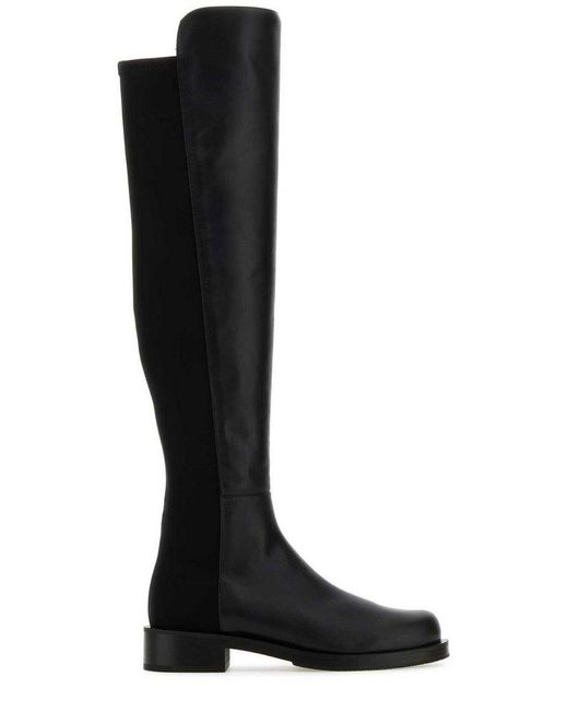 Stuart weitzman women's lexy round toe best sale leather lace up boots