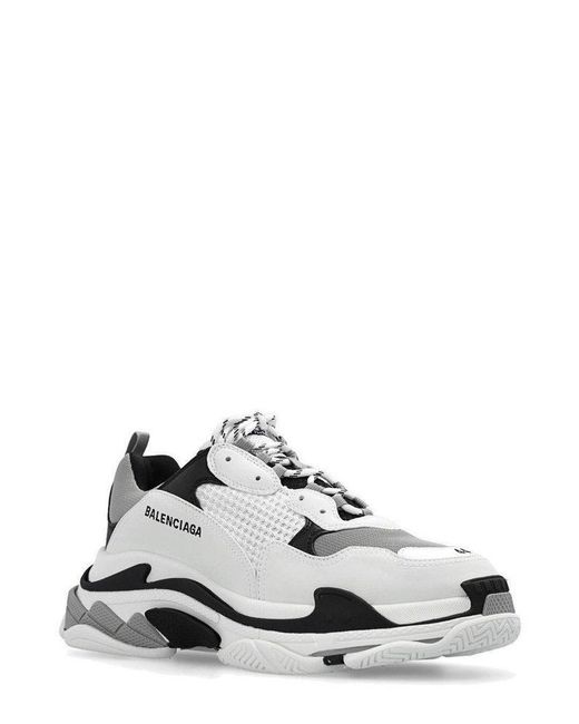 Balenciaga White Triple S Sneakers for men
