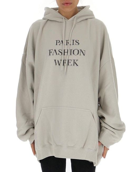 Balenciaga Gray Paris Fashion Week Oversized Hoodie