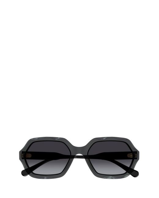 Chloé Black Rectangular Frame Sunglasses