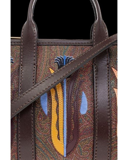 Etro Brown X Agostino Iacurci Mini Arnica Handbag