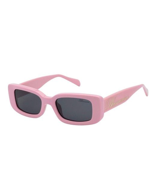 Blumarine Black Rectangle Frame Sunglasses