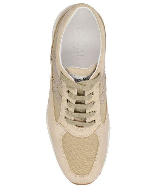Hogan White Interactive Sequinned Logo Panelled Sneakers