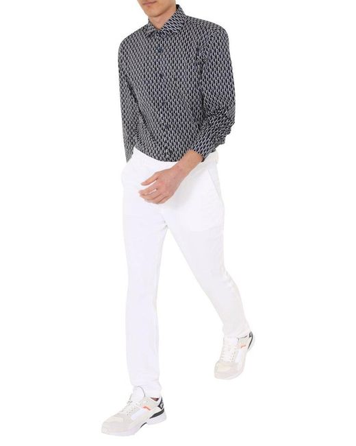 Boss White Straight-Leg Chino Pants for men