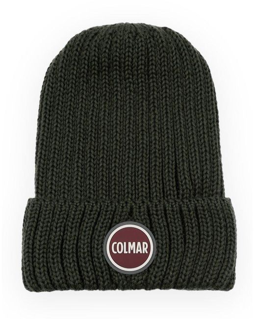 Colmar Green Logo-patch Knitted Beanie for men