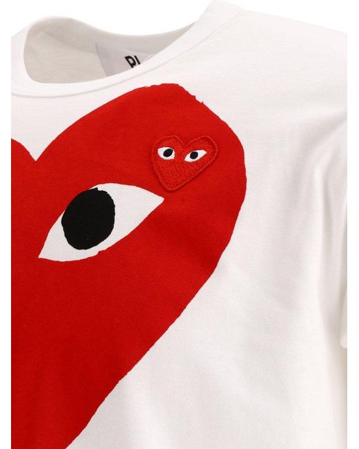 COMME DES GARÇONS PLAY Red "Mega Heart" T-Shirt for men