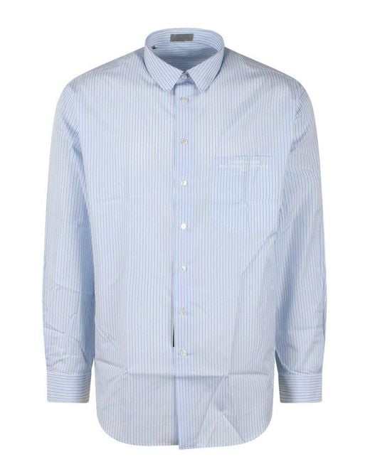 Dior Blue Striped Long-sleeve Shirt for men