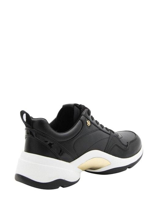 MICHAEL Michael Kors Black Leather Orion Trainer Sneakers