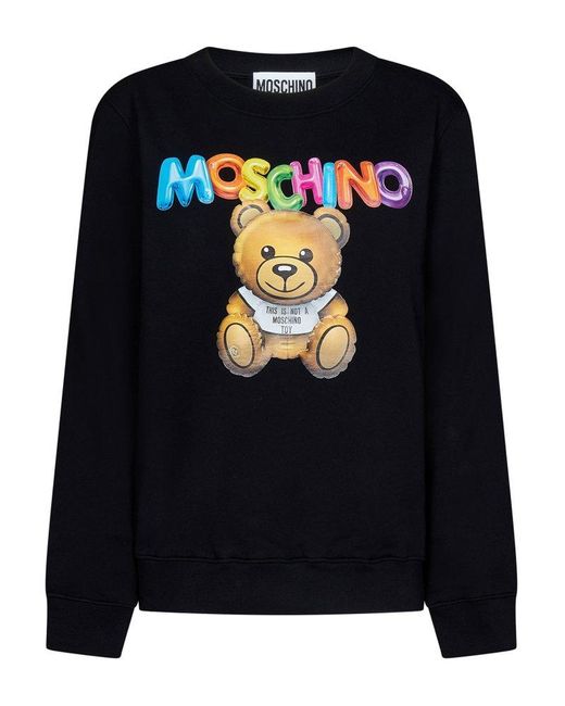 Moschino Black Inflatable Teddy Bear Sweatshirt