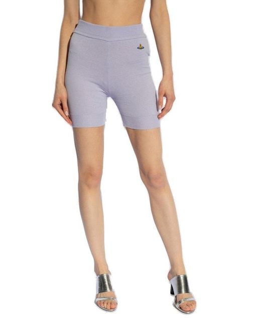 Vivienne Westwood Purple Shorts With Logo,