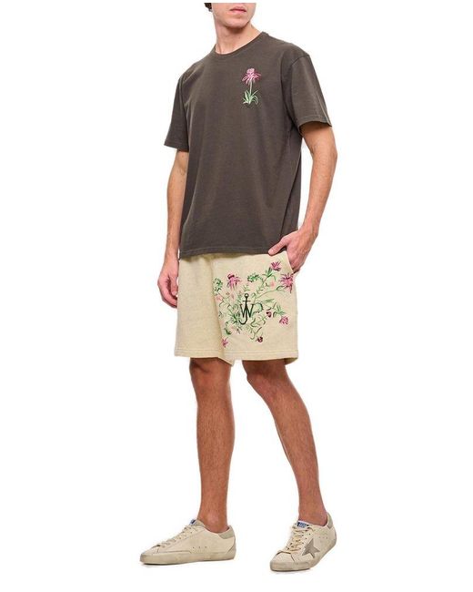 J.W. Anderson Gray Thistle Embroidery T-Shirt for men