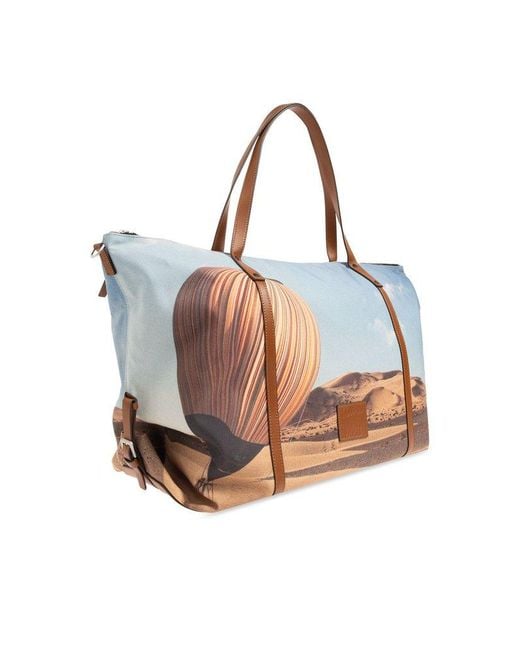 Paul Smith Blue Signature Stripe Balloon Print Holdall Bag for men