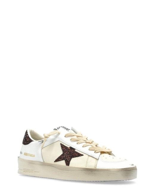 Golden Goose Deluxe Brand White Stardan Lace-Up Sneakers