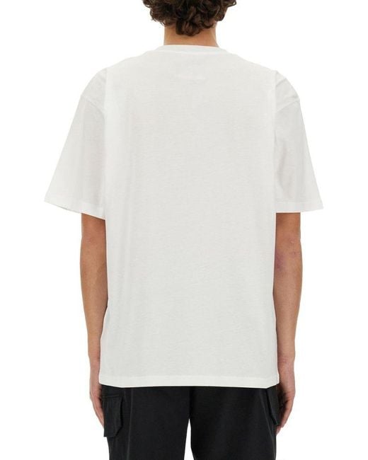 Moschino White T-Shirt With Logo for men