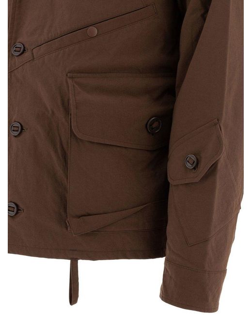 South2 West8 Brown Tenkara Utility Jacket for men