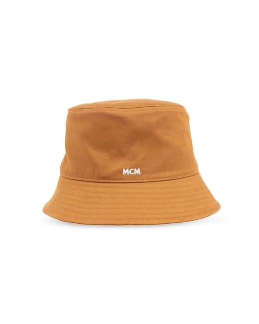 MCM Bucket Hat With Logo in Brown | Lyst UK