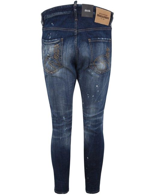 DSquared² Blue Skater Mid-rise Skinny Jeans for men