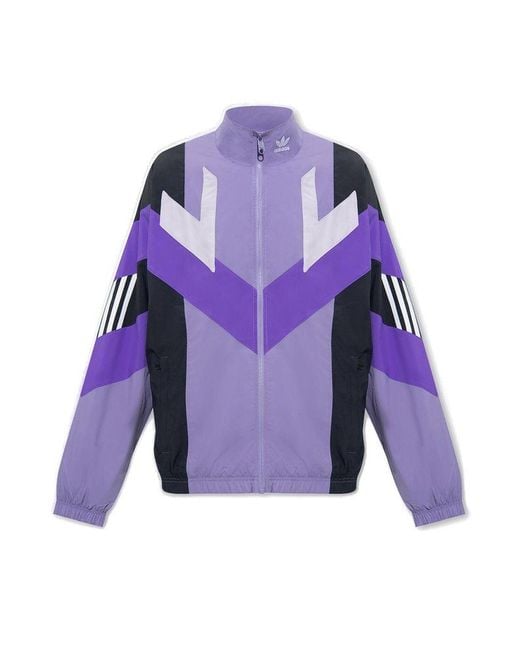 Adidas Originals Purple Jacket With Standing Collar for men