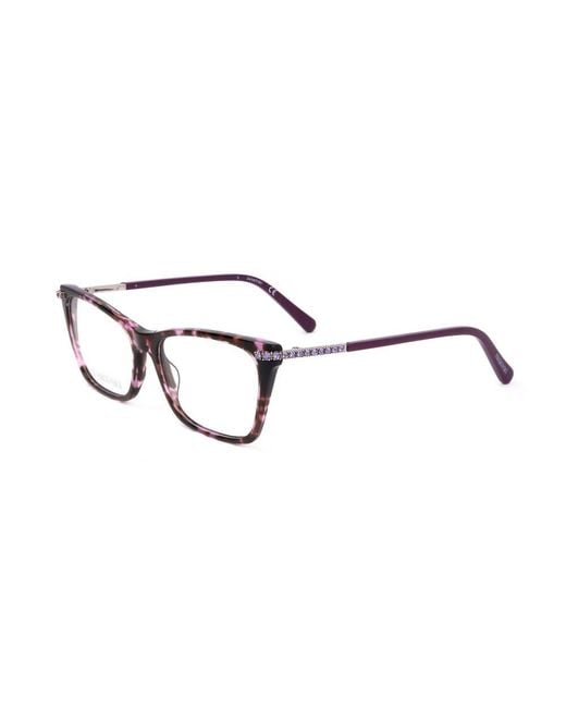 Swarovski Black Rectangle Frame Glasses