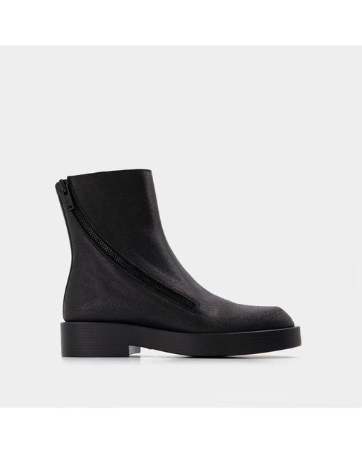Ann Demeulemeester Black Ernest Ankle Boots In Leather for men