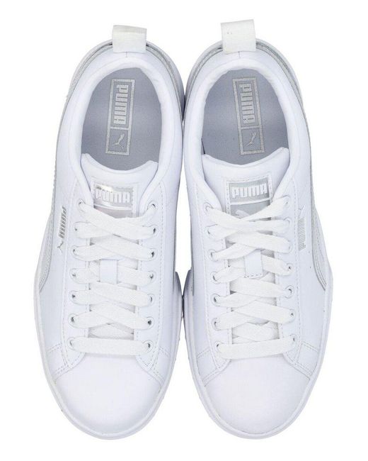 PUMA Mayze Glow Low-top Sneakers in White | Lyst
