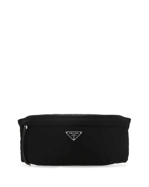 Prada Synthetic Black Nylon Belt Bag | Lyst