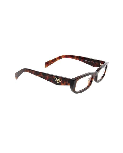 Prada Black Rectangular Frame Glasses