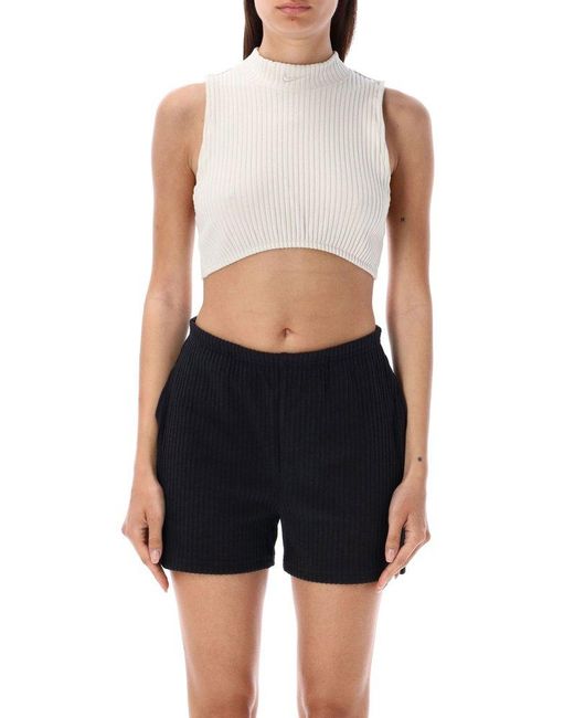 Nike Black Sportswear Chill Knitted Cropped Tank Top