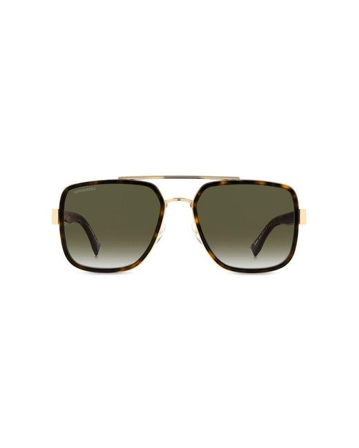 DSquared² Green Aviator Sunglasses for men