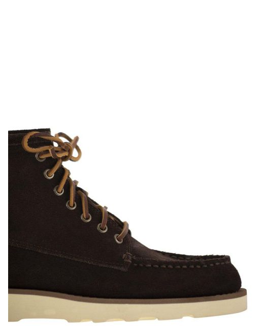 Sebago Brown Tala Lace-Up Boots for men