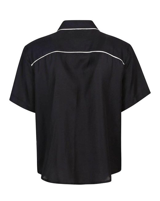 Pinko Black Bow Pattern Short-sleeved Shirt