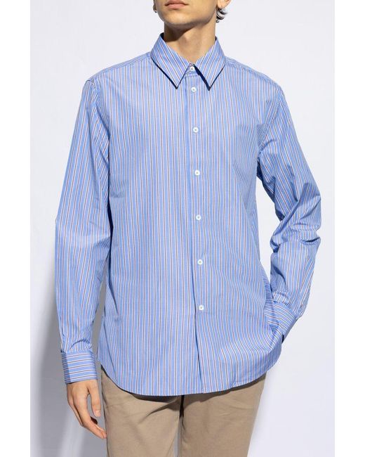 Paul Smith Blue Striped Pattern Shirt, for men