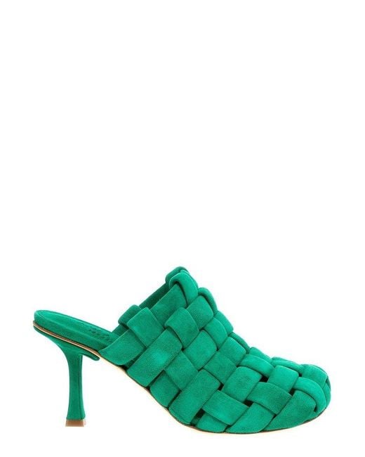 A.W.A.K.E. MODE Green Wilma Chubby Slip-On Pumps