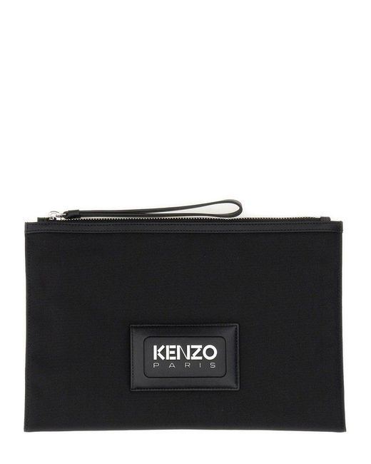 KENZO Black Clutch Large for men