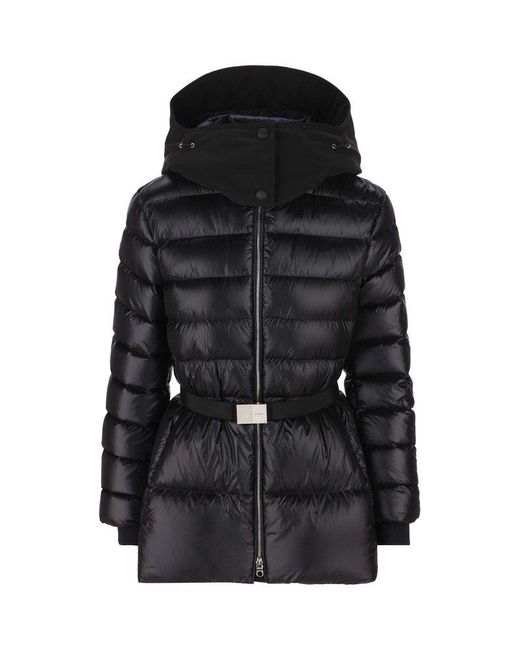 Burberry Synthetic Belted Hooded Puffer Jacket in Black | Lyst Canada