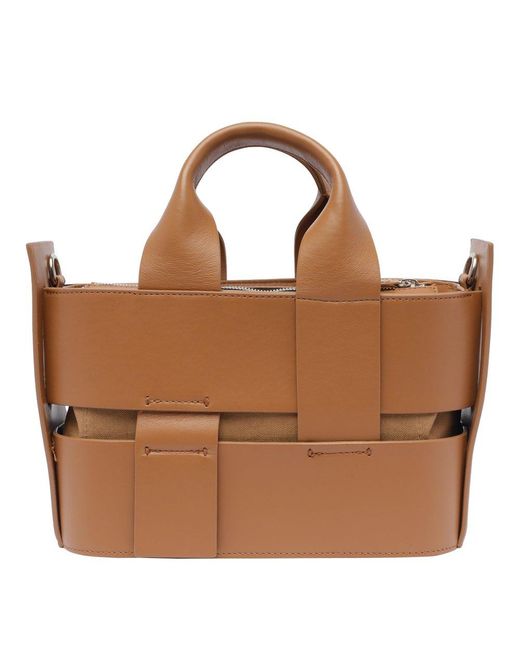 Vic Matié Brown Bags Structured Tote