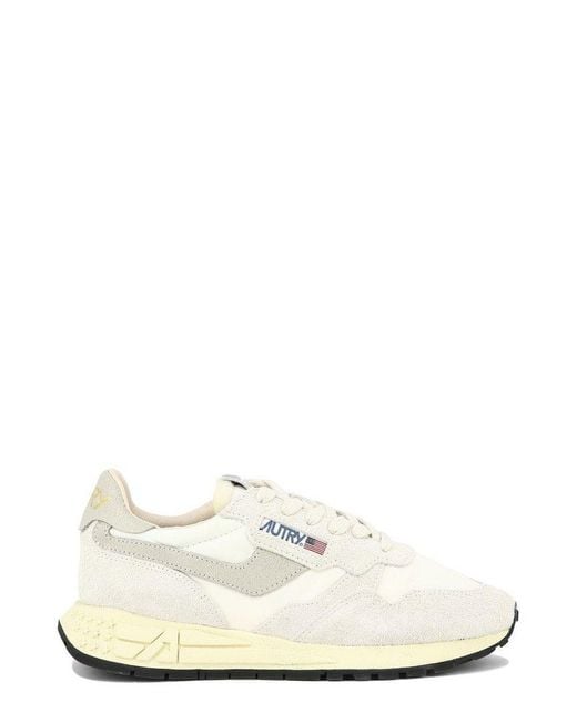 Autry White Reelwind Lace-Up Sneakers